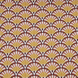 Printed Half Panama ATHY Marsala / Ochre